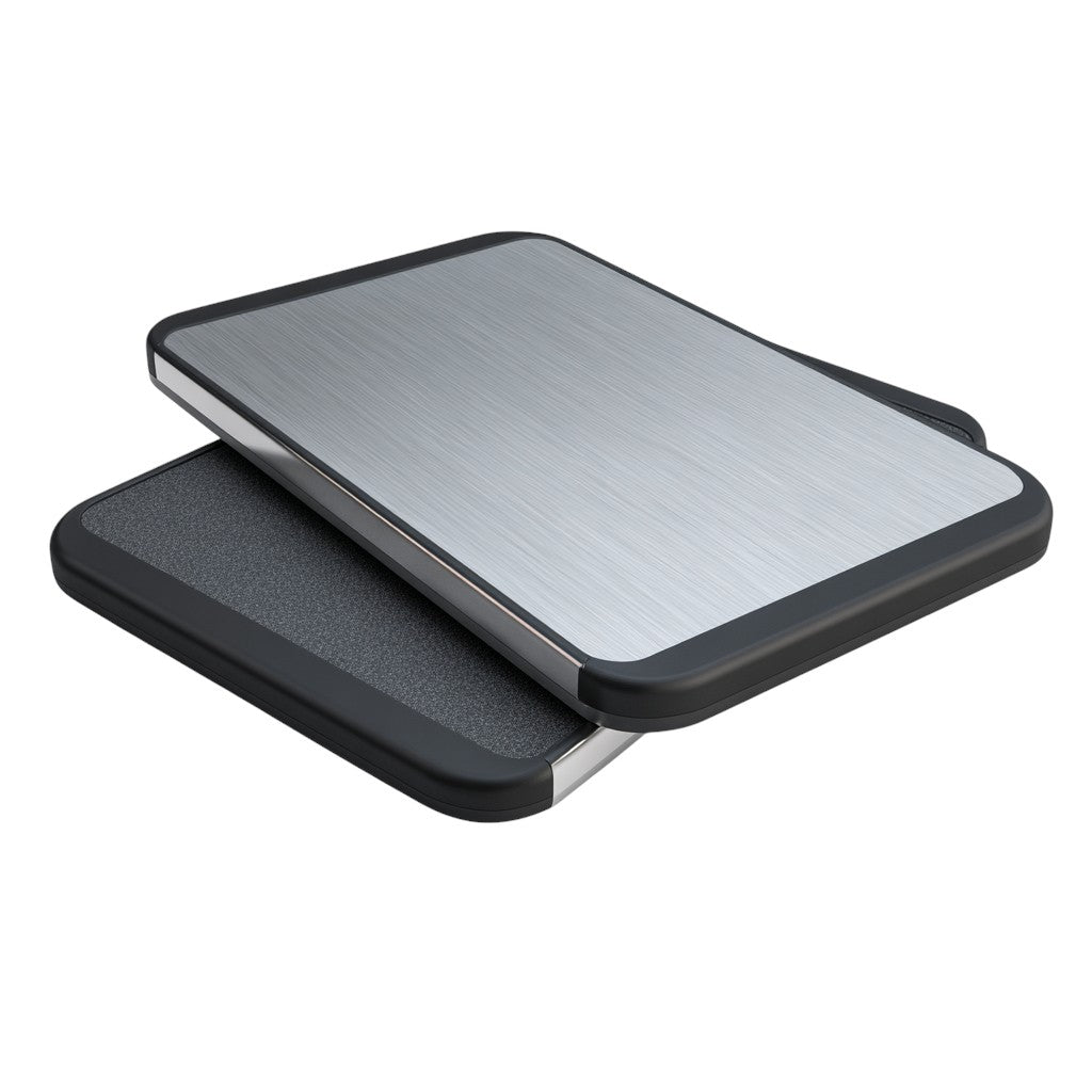 Dual-Sided Stainless Steel & Non-Slip Cutting Board