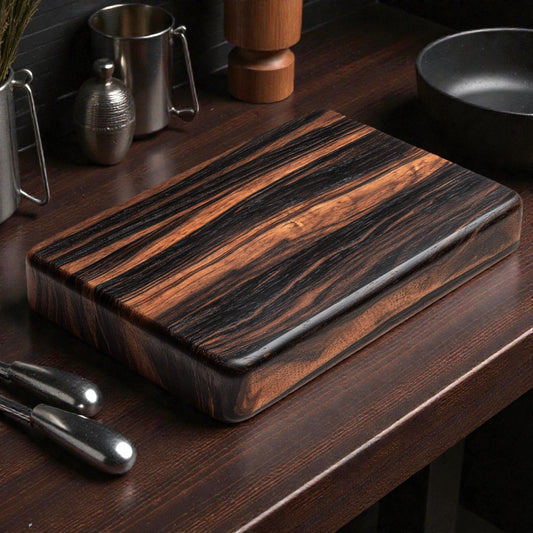 Solid Ebony Wood Heavy-Duty Butcher Block